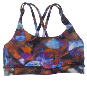 Lululemon Strappy‎ Razorback Sports Bra Size 6 Multicolor Cosmic Shift